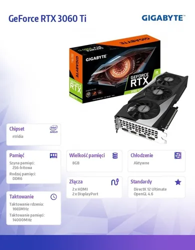 Karta graficzna RTX 3060 Ti Gaming OC 8GB 256bit 2DP/2HDMI 