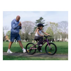 Rower dziecięcy HUFFY Literide Junior 20 cali dla dziewczynki Różowo-fioletowy