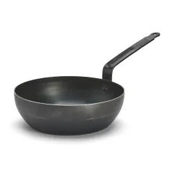 DE BUYER Blue Carbon 24 cm - patelnia głęboka ze stali węglowej