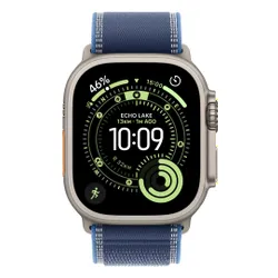 Apple Watch Ultra 3 GPS + Cellular 49mm koperta tytanowa (naturalny) + pasek Trail rozmiar M/L (niebieski/jaskrawoniebieski)