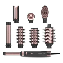 Suszarko-lokówka CECOTEC CeramicCare 8w1 AirGlam Gyro Czarno-różowy 33, 40, 70 mm 1500 W