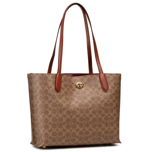 Сумка Coach Cc Sig Willow Tote C0693 B4 / Tan Rust