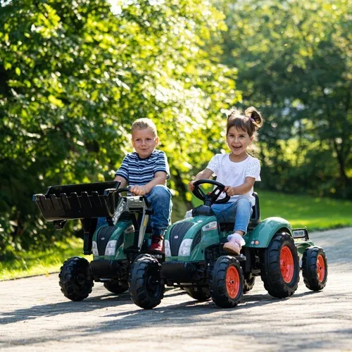 Falk Traktor Lander Zielony Na Pedały Z Przyczepką Od 3-7 Lat