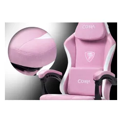 Fotel COBRA Player 5.0 CRF54PK Różowy + podnóżek