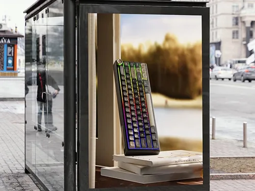 Klawiatura ROYAL KLUDGE R65 RGB Chartreuse Switch Czarno-brązowy