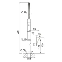 Bateria FRANKE Maris Slim Semi-Pro 115.0728.396 Czarny mat