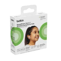 Słuchawki bezprzewodowe Belkin SoundForm Nano 2 Dokanałowe Dla Dzieci Bluetooth 5.3 Biały