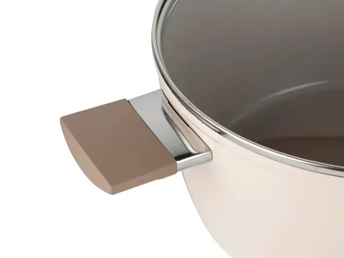 Garnek aluminiowy nieprzywierający z pokrywką FLORINA MOKKA 24 cm 3,6 l