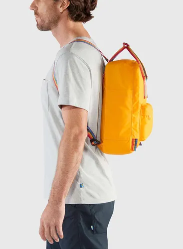 Fjallraven Kanken Gökkuşağı-öküz kırmızı sırt çantası / gökkuşağı deseni