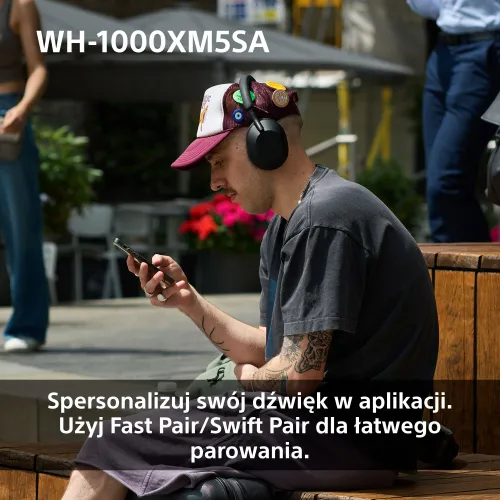 Słuchawki nauszne SONY WH-1000XM5SA ANC Czarny