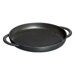 STAUB Grill 26 x 26 cm czarna - patelnia grillowa żeliwna