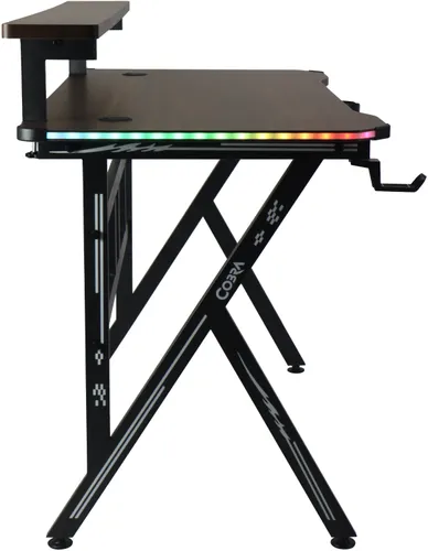 Biurko gamingowe COBRA CRF4012 RGB Brązowy