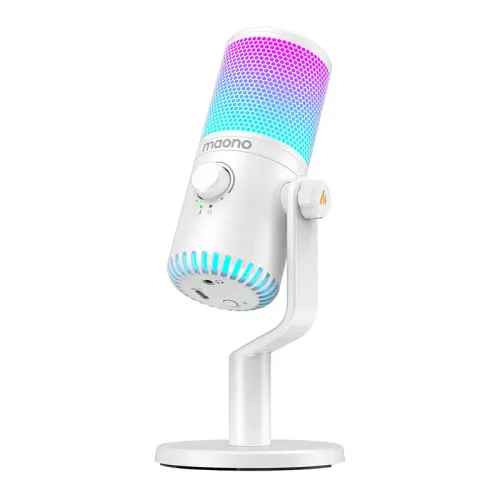 Mikrofon Maono DM30RGB Przewodowy Pojemnościowy Biały