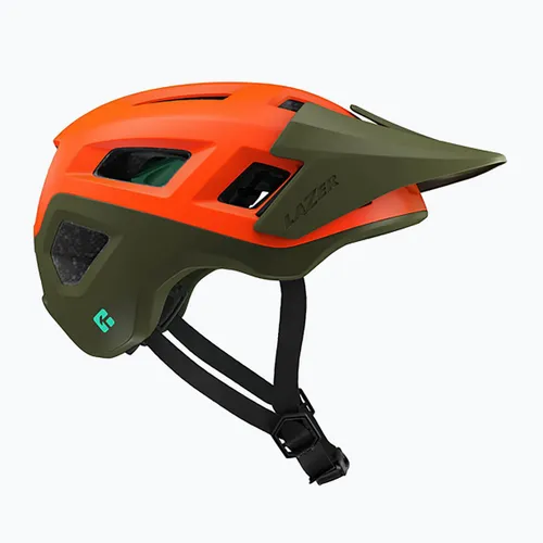 Kask rowerowy Lazer Coyote KinetiCore matte orange/green