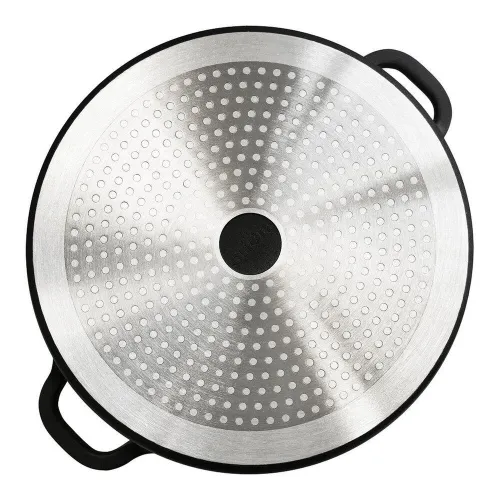 Garnek Granitowy z Pokrywką do Gotowania Duszenia Pieczenia 28 cm 7L Grande