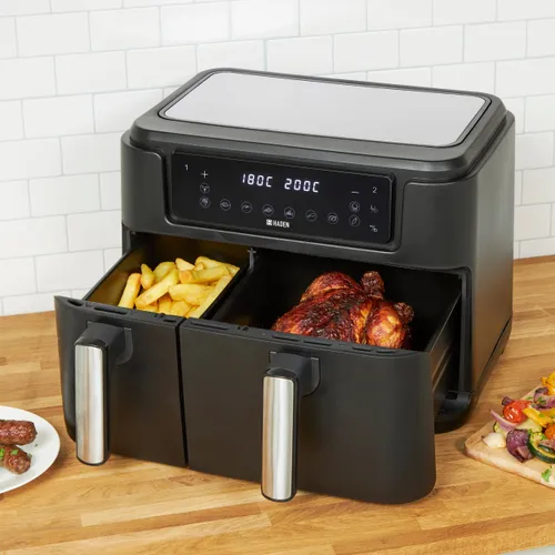 Air Fryer Frytkownica beztłuszczowa HADEN HAD214065 2400 W HADEN 9.5L podwójnym koszem