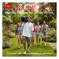 Power Audio Opticum Sound X11 Party Box 40W Bluetooth Radio FM Czarny