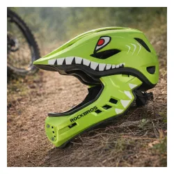 Kask rowerowy dziecięcy fullface szczękowy 2w1 odpinana szczęka rozmiar S