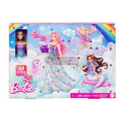LALKA BARBIE DREAMTOPIA KALENDARZ ADWENTOWY 24 niespodzianki + lalka HRG90