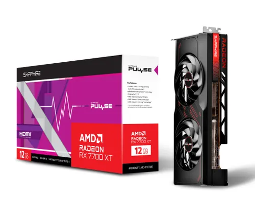 Karta graficzna Sapphire technology PULSE Radeon RX 7700 XT 12GB GDDR6 192bit FSR