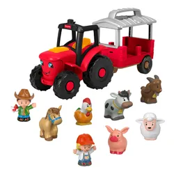 Traktor FISHER PRICE Little People farma Opieka nad zwierzątkami Zestaw prezentowy JLM99