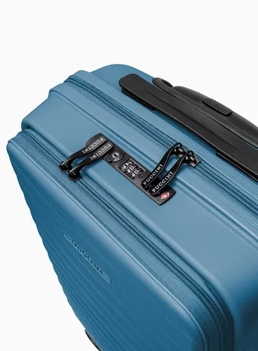 Walizka kabinowa z kieszenią na laptop Puccini Seoul - niebieski