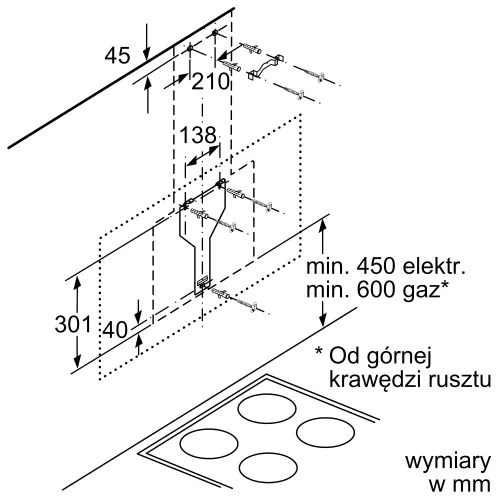 Okap Bosch DWK67CM20 Biało-srebrny