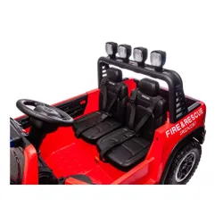 Auto Na Akumulator Dla Dzieci Dodge Ram Straż Poż Zb629-F 4X4 LED Eva Skóra