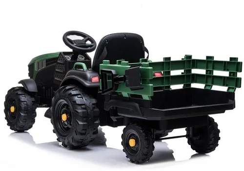 Duży Traktor Na Akumulator Z Przyczepą Pojazd Dla Dzieci Pilot Skóra Eva MP3