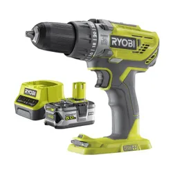 Wiertarko-wkrętarka RYOBI R18PD3-0 + Akumulator RYOBI RC18120-150 5Ah 18V + Ładowarka