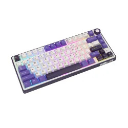 Klawiatura mechaniczna Royal Kludge RK-R75 Blackberry Mousse Brown Switch Biało-Fioletowy