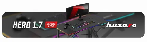 Biurko gamingowe HUZARO Hero 1.7 RGB Czarny