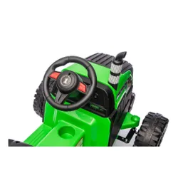 Traktor Na Akumulator Dla Dziecka Ch9959B 24V 2X120W Przyczepa LED Eva Pilot