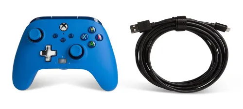 Pad PowerA Enhanced Blue do Xbox Series X/S, Xbox One, PC Przewodowy