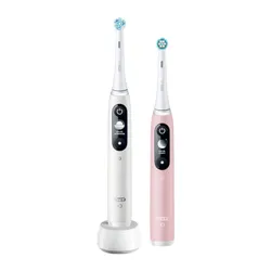 Oral - B магнитная зубная щетка iO Series 6 Duo 2 шт. White / Pink