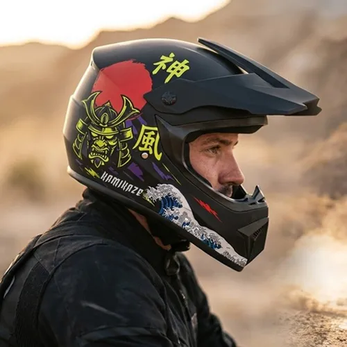 Kask KAMIKAZE Katana Czarny Full Face (rozmiar XL)