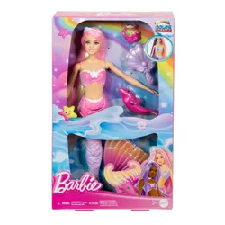 Lalka Barbie Malibu Syrenka Zmiana koloru HRP97