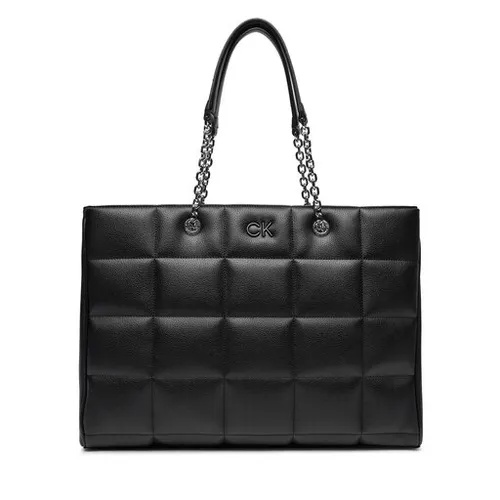 Calvin Klein Square Quilt Chain Shopper Handbag K60K612019 Черный