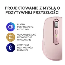 Myszka Logitech MX Anywhere 3S - różowy