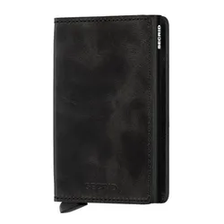 RFID Korumalı Cüzdan Slimwallet Gizli Vintage - siyah