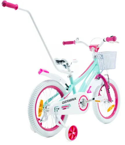 Rower dziecięcy GERMINA BMX 16 cali dla dziewczynki Błękitny