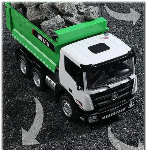 Zdalnie sterowany samochód COIL ciężarowy wywrotka ciężarówka skala 1:18 zielony