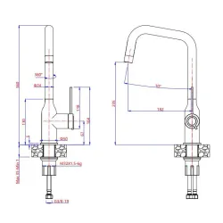 Bateria Quadron 3523501_BLMPVDG1 Natalie Czarny/Złoty Stal szlachetna