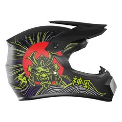 Kask KAMIKAZE Tokyo Drift Czarny Full Face (rozmiar M)