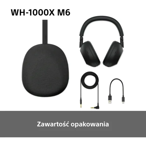 Słuchawki bezprzewodowe Sony WH-1000XM6 ANC Nauszne Bluetooth 5.3 Srebrny