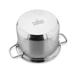 Garnek wysoki ze stali nierdzewnej z pokrywką Starke Pro Aveiro 10 l