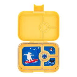 Średni prostokątny lunchbox Yumbox Panino - yoyo yellow / polar bear tray