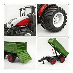 Interaktywny Traktor RC z Wywrotką Ciągnik z Przyczepą Zdalnie Sterowany Zestaw