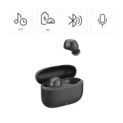 Słuchawki bezprzewodowe Hama Freedom Buddy II TWS Dokanałowe Bluetooth 5.4 Czarny