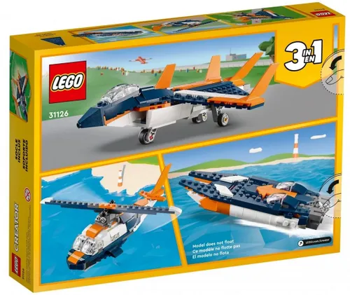 LEGO Creator 3in1 31126 сверхзвуковой реактивный самолет